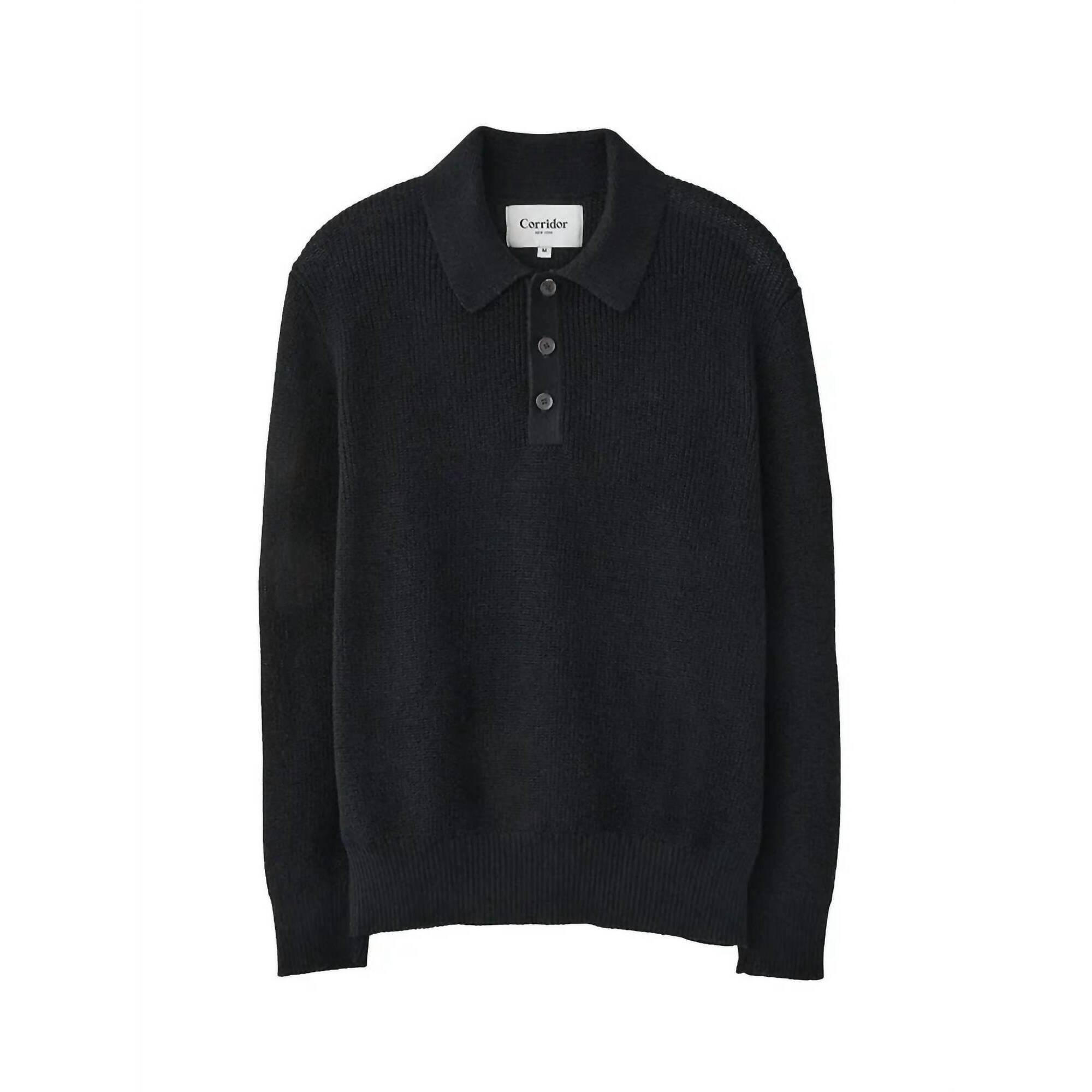 New Corridor Slouchy Polo In Black — image 3 of 3